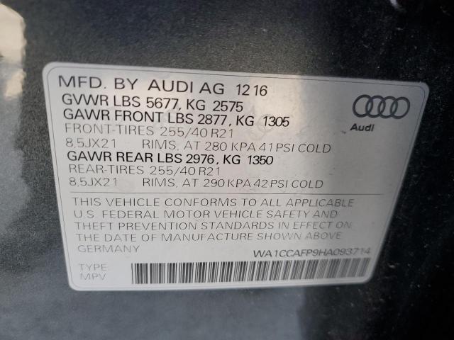 2017 AUDI SQ5 PREMIU WA1CCAFP9HA093714