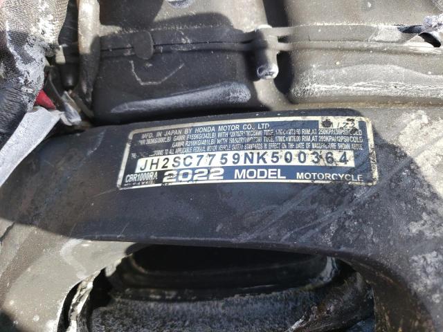 2022 HONDA CBR1000 RA JH2SC7759NK500364