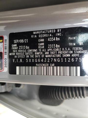 5XXG64J27NG112675 KIA K5 GT LINE