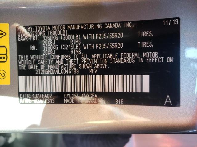 2020 LEXUS RX 450H 2T2HGMDA4LC046199
