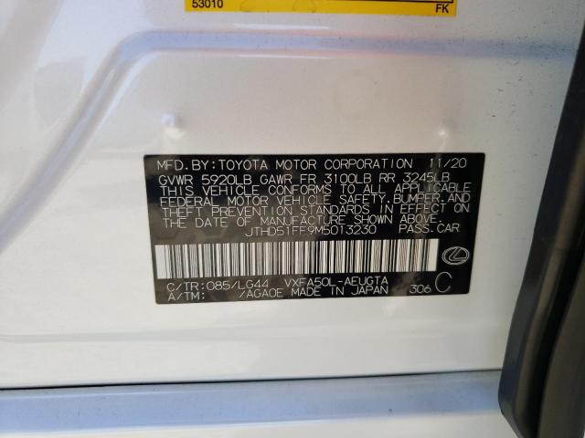 2021 LEXUS LS 500 BAS JTHD51FF9M5013230