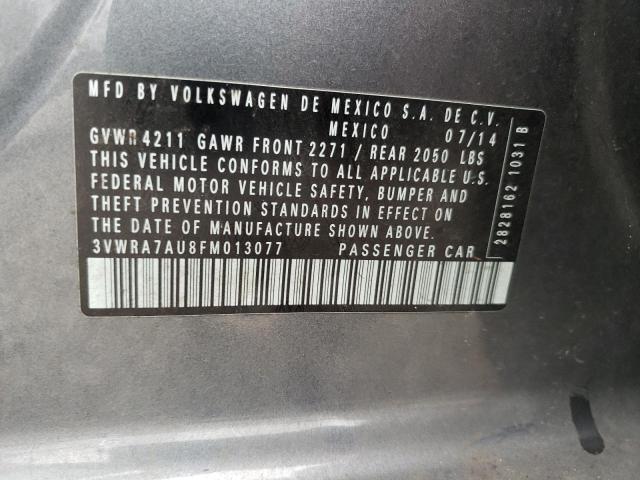 2015 VOLKSWAGEN GOLF TDI 3VWRA7AU8FM013077