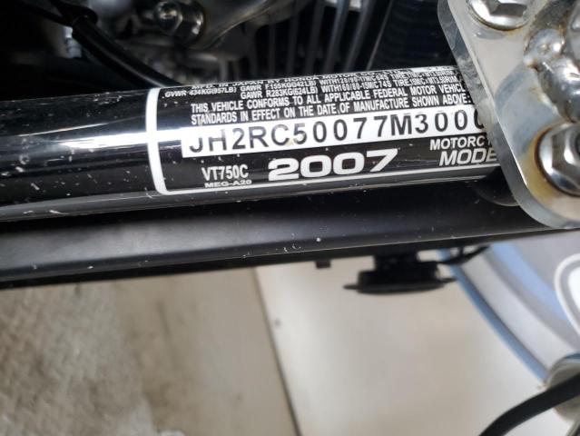 2007 HONDA VT750 JH2RC50077M300009