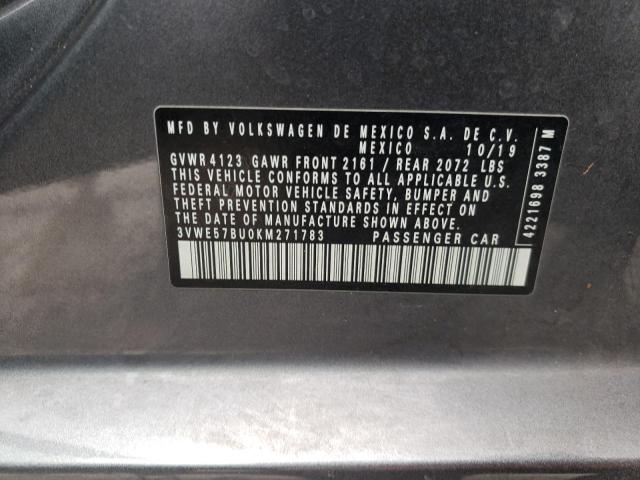 2019 VOLKSWAGEN JETTA SEL - 3VWE57BU0KM271783