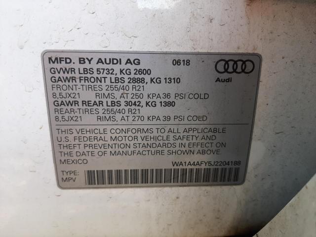 2018 AUDI SQ5 PREMIU WA1A4AFY5J2204188