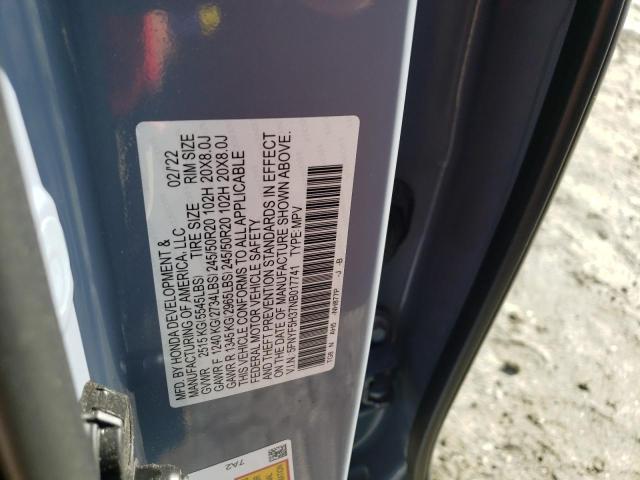 2022 HONDA PILOT SPOR 5FNYF5H37NB017741