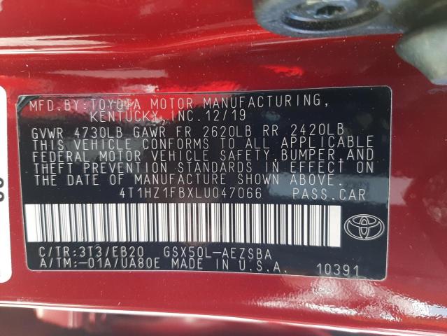 2020 TOYOTA AVALON TOU 4T1HZ1FBXLU047066