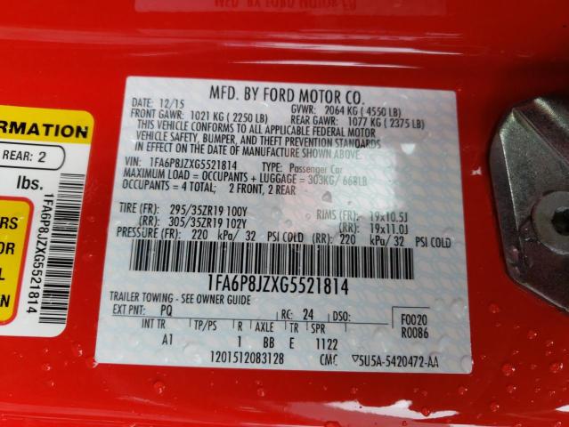 2016 FORD MUSTANG SH 1FA6P8JZXG5521814