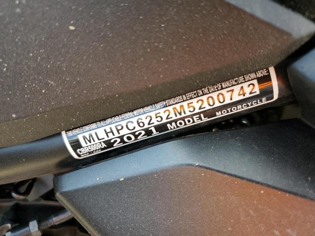 2021 HONDA CBR500 RA - MLHPC6252M5200742