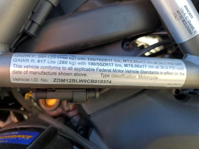 2012 DUCATI MULTISTRAD ZDM12BLW9CB018374