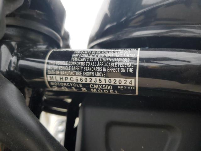 2018 HONDA CMX500 MLHPC5602J5102024