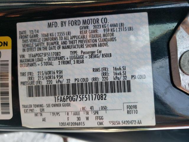 2015 FORD FUSION S - 1FA6P0G75F5117082