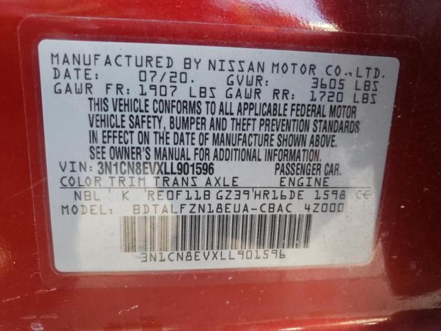 2020 NISSAN VERSA SV - 3N1CN8EVXLL901596