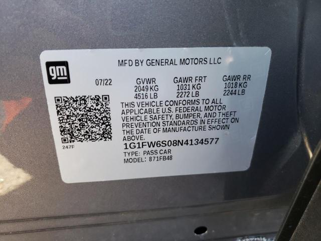 2022 CHEVROLET BOLT EV 1L 1G1FW6S08N4134577
