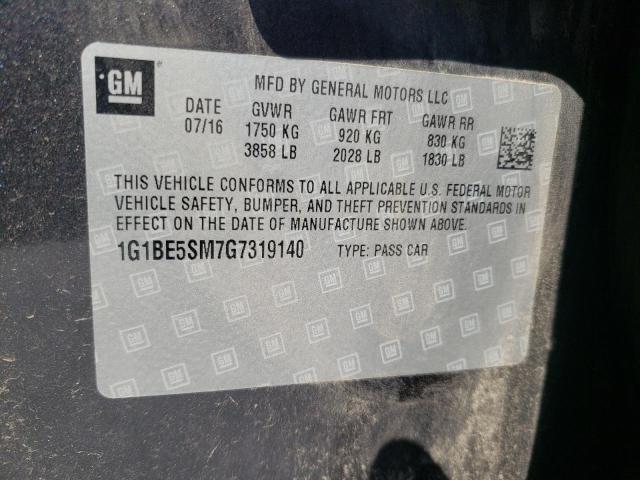 1G1BE5SM7G7319140 CHEVROLET CRUZE 2016