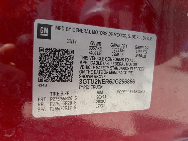 3GTU2NER6JG256866 GMC Sierra K1500 Slt