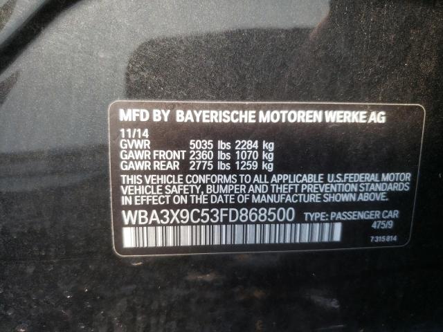 2015 BMW 335 XIGT WBA3X9C53FD868500