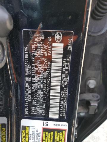 2018 TOYOTA CAMRY 4D 2 4T1B11HK5JU057818
