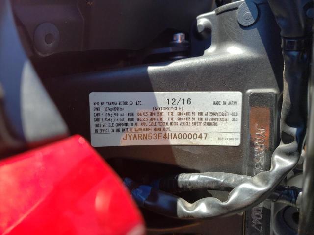 2017 YAMAHA FZ09 JYARN53E4HA000047