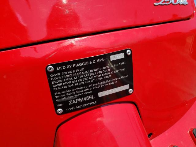 2008 VESPA GTS 250 ZAPM459L185007875