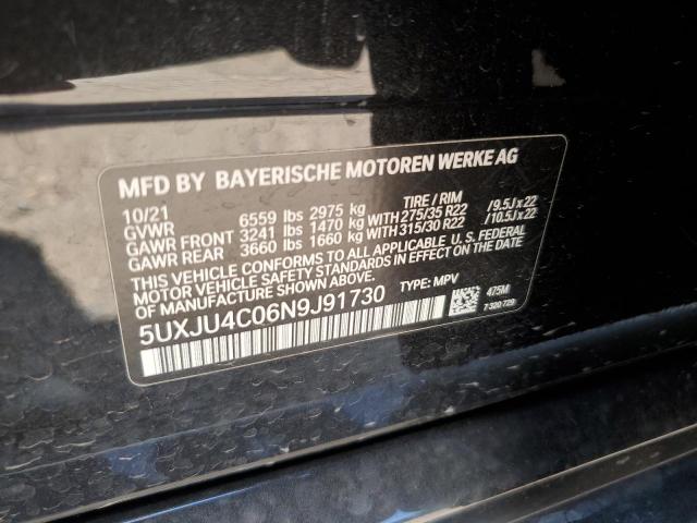 2022 BMW X5 M50I 5UXJU4C06N9J91730