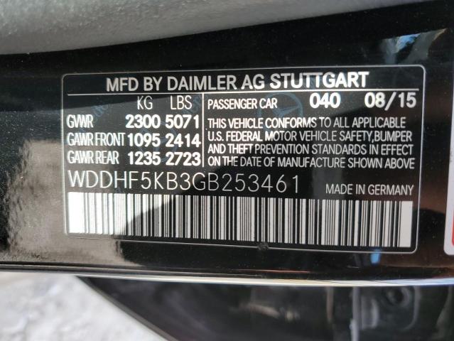 WDDHF5KB3GB253461 Mercedes-Benz E 350