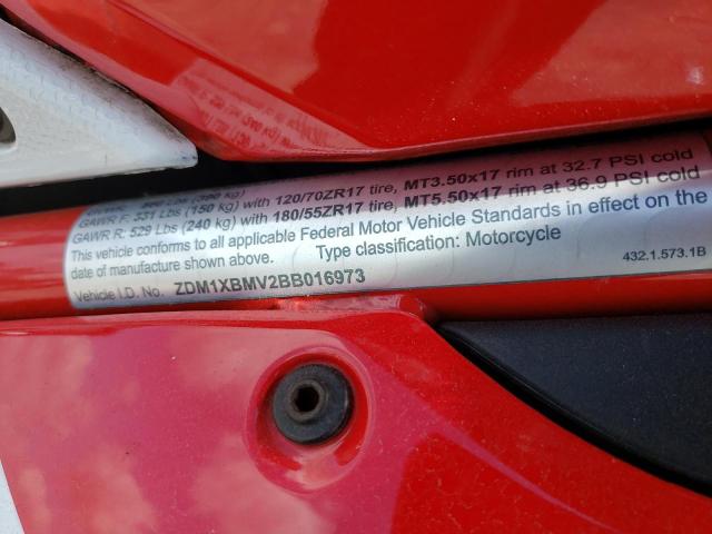 2011 DUCATI 848 ZDM1XBMV2BB016973