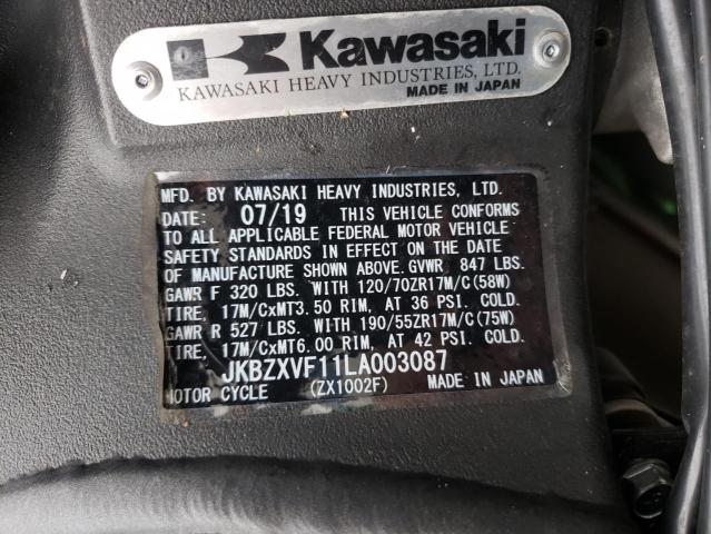2020 KAWASAKI ZX1002 - JKBZXVF11LA003087
