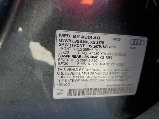 2020 AUDI Q5 TITANIU WA1ENAFY0L2089677