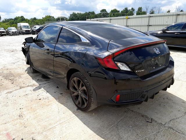 VIN: 2HGFC4B86KH309533 Auction: COPART Lot: 57839722 Location: KY - WALTON 2HGFC4B86KH309533 HONDA CIVIC 2019 BLACK Photo 3