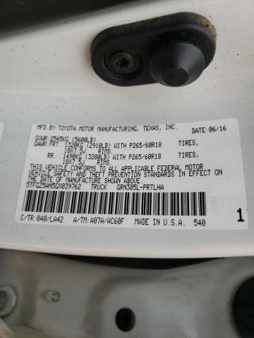 2016 TOYOTA TACOMA DOU - 5TFGZ5AN5GX039762