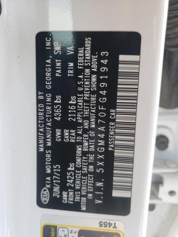 5XXGM4A70FG491943 KIA Optima Lx