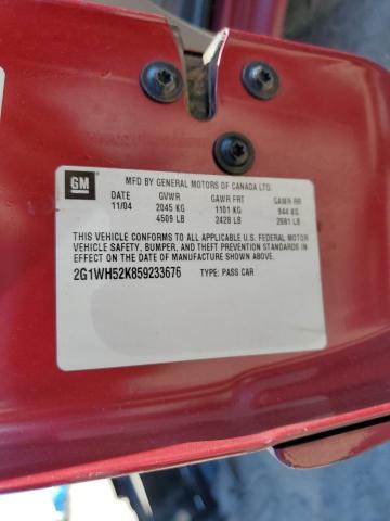 2005 Chevrolet Impala Ls VIN: 2G1WH52K859233676 Lot: 49993833