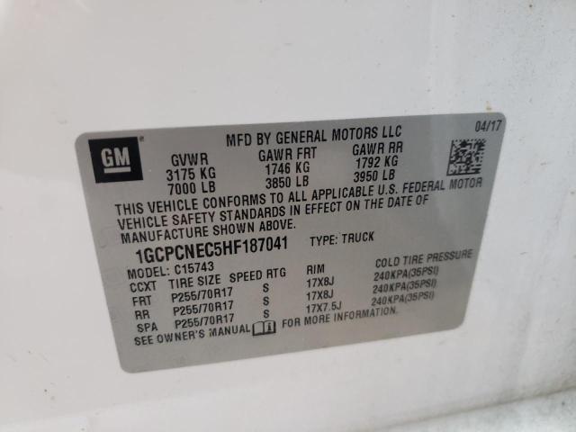 2017 CHEVROLET SILVER1500 1GCPCNEC5HF187041