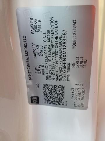 2021 GMC CANYON AT4 1GTG6FENXM1263567