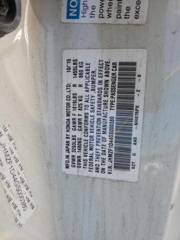 2016 HONDA CR-Z JHMZF1D44GS000380