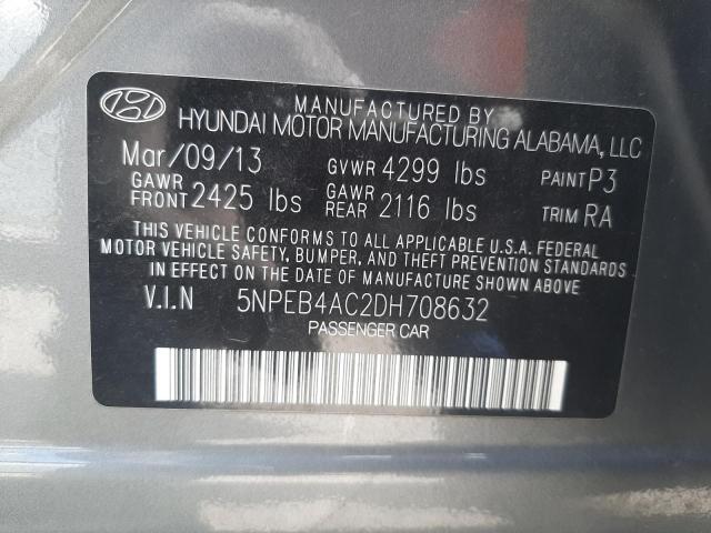 VIN 5NPEB4AC2DH708632 2013 HYUNDAI SONATA no.10