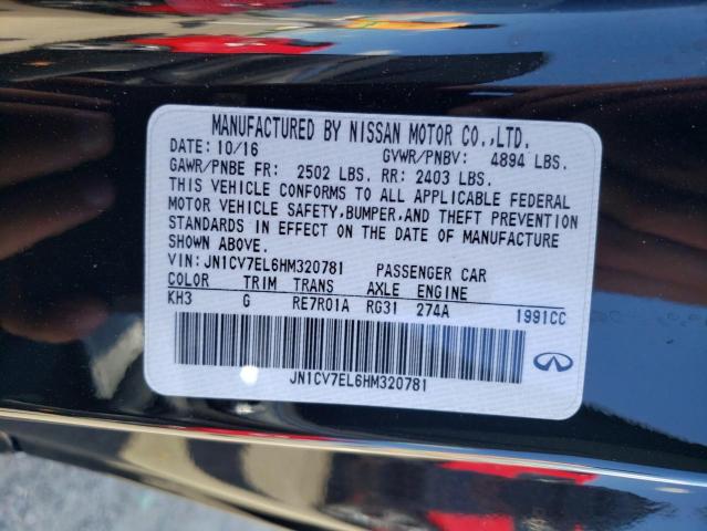 2017 INFINITI Q60 BASE JN1CV7EL6HM320781