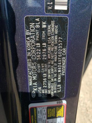 2015 KIA K900 LUXUR KNALW4D4XF6023577