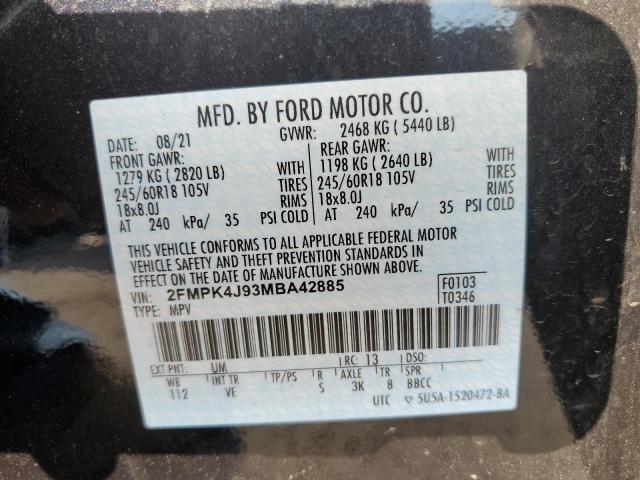 2FMPK4J93MBA42885 2021 FORD EDGE, photo no. 10