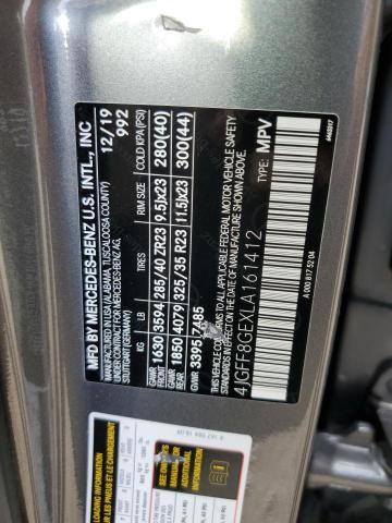 2020 MERCEDES-BENZ GLS 580 4M 4JGFF8GEXLA161412