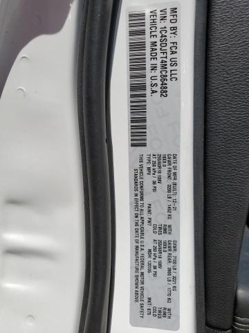 2021 DODGE DURANGO PU 1C4SDJFT4MC864882
