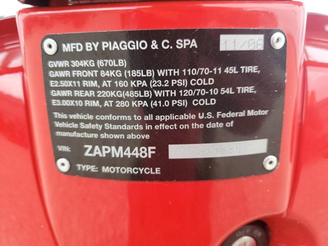 2007 PIAGGIO 150CC ZAPM448F775009957