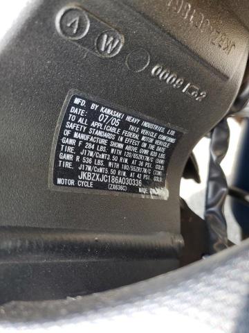 2006 KAWASAKI ZX636 C1 JKBZXJC186A030336