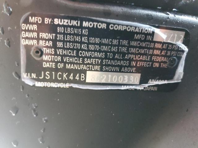 2012 SUZUKI AN400 A JS1CK44B8C2100330