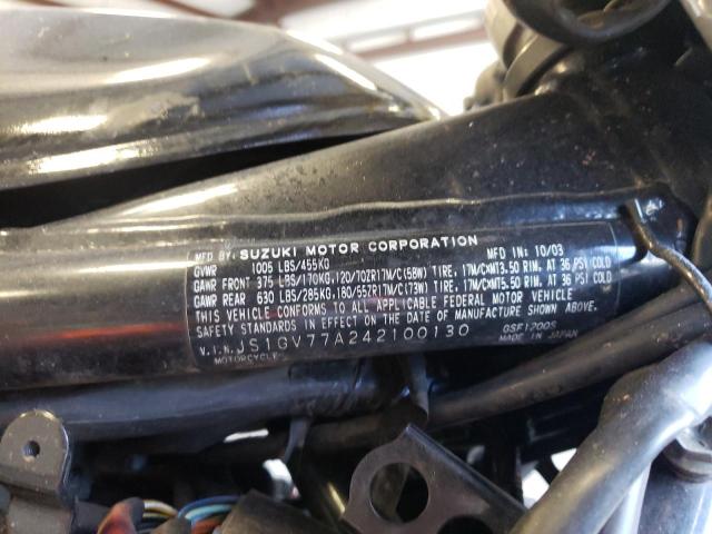 2004 SUZUKI GSF1200 BA JS1GV77A242100130