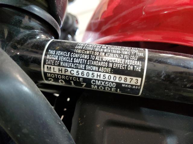2017 HONDA CMX500 MLHPC5605H5000873