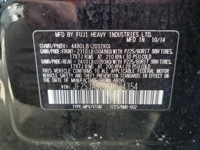 2015 SUBARU FORESTER 2 - JF2SJABC9FH534354