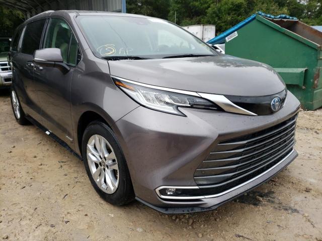 Salvage cars for sale from Copart Midway, FL: 2021 Toyota Sienna LIM