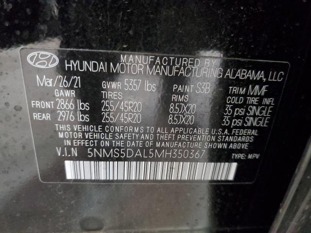 2021 HYUNDAI SANTA FE C 5NMS5DAL5MH350367